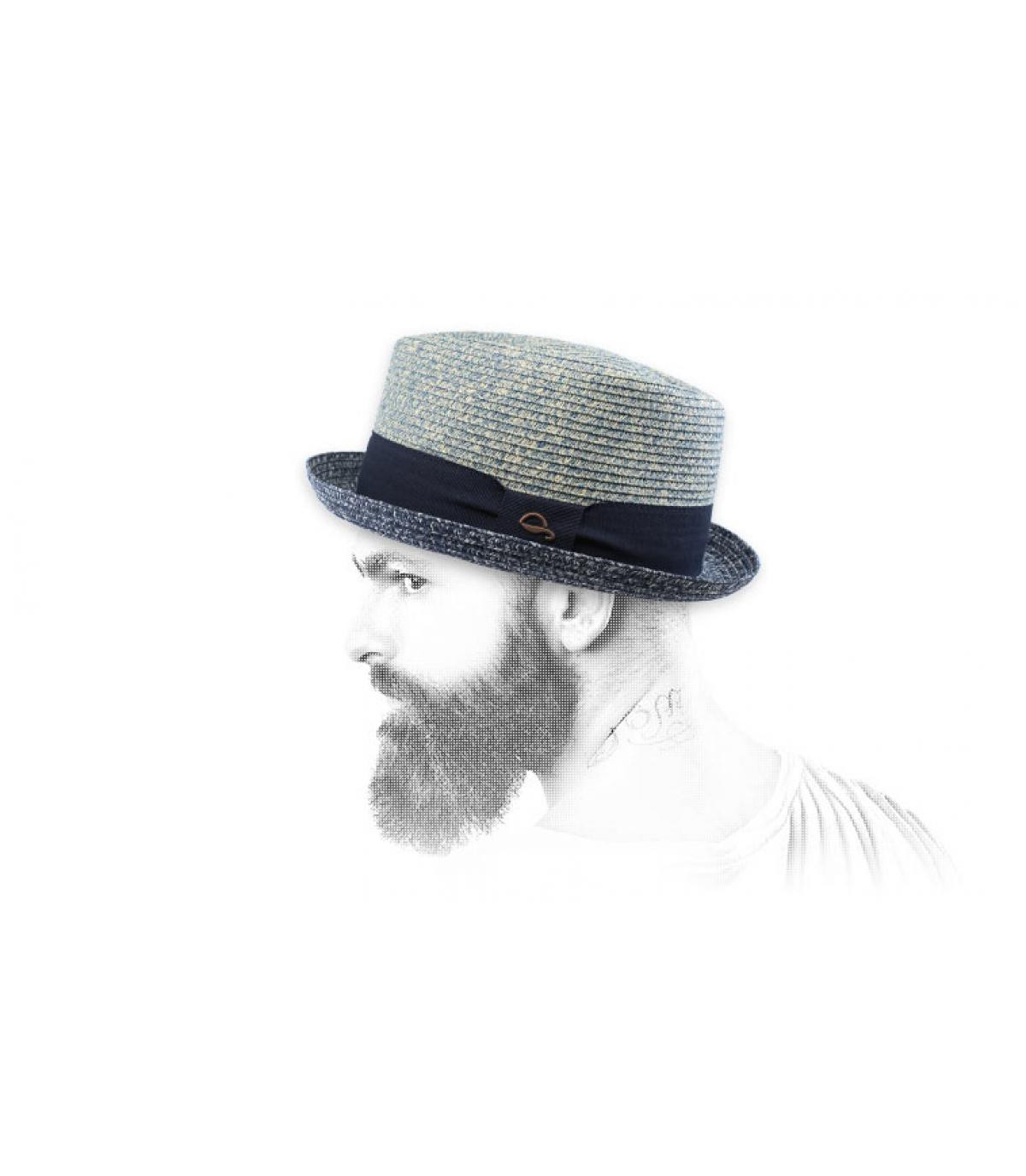 blue straw pork pie Richardson navy blue straw pork pie Richardson navy
